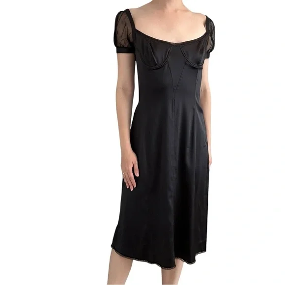 Dolce & Gabbana | Dresses | Dolce Gabbana Knee Length Midi Dress Black Silk Mesh Sleeve Corset Size 46 | Poshmark Dolce & Gabbana | Dresses | Dolce Gabbana Knee Length Midi Dress Black Silk Mesh Sleeve Corset Size 46 | Poshmark